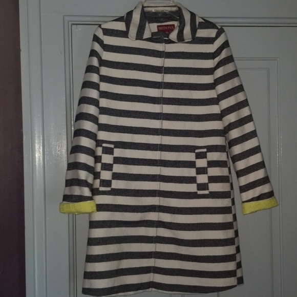 Merona ivory and navy striped jacket - Picture 1 of 2